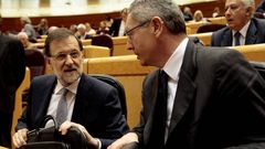 Rajoy y Gallard�n, en el Congreso en junio