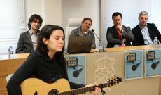 Alba Mar�a actuou no acto de presentaci�n do certame.