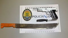Imagen de los objetos incautados a los j�venes