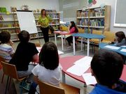 Imagen de un taller para ni�os en la biblioteca municipal de Lugo.