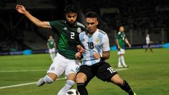 N�stor, en un duelo anterior frente a Argentina
