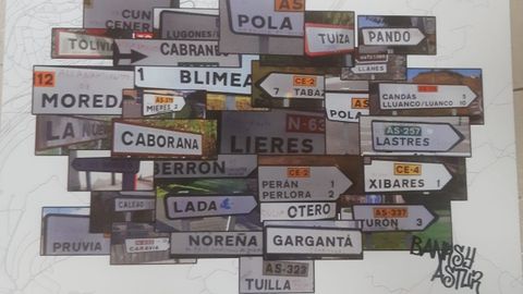 Detalle del calendario de BanksyAstur