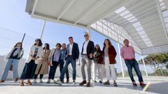 Momento de la visita del conselleiro de Educaci�n al colegio de Bai�n.