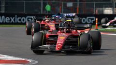 Ferrari.Los dos Ferrari durante el Gran Premio de M�xico de F�rmula 1