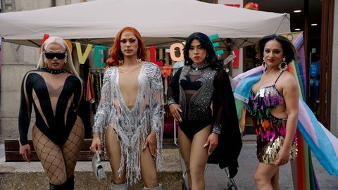  Drag queens  en la celebracin del Orgullo en Celanova