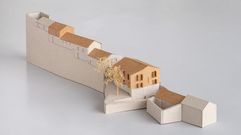 Maqueta del dise�o de las viviendas de Caramoni�a. El color m�s intenso corresponde a las nuevas construciones