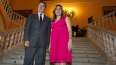 Juan Espadas junto a Susana Daz, momentos antes de ser proclamado alcalde de Sevilla en el 2015.