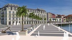 Proyecto del futuro hotel de cinco estrellas de Cimavilla, el primero con estas caracter�sticas en la ciudad.