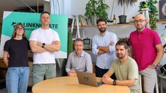 Parte del equipo de Linknovate, cuya sede est� en la capital gallega