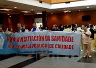 La concentraci�n uni� a todos los sindicatos de la sanidad p�blica.