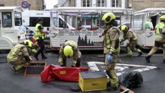 El 29 de agosto, una mujer de 84 a�os de edad muri� tras ser atropellada por el tren tur�stico en la calle Virxe da Cerca