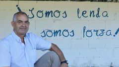 Tito Barreiro, presidente del Salcedo en el viejo campo del club