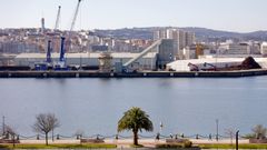 Vista de los muelles de A Corua
