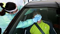 Pruebas PCR en el covidautor del Hospital �lvaro Cunqueiro de Vigo