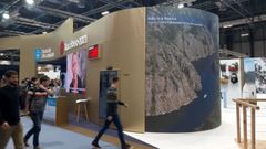 Una imagen de promoci�n tur�stica de la Ribeira Sacra en el pabell�n de la Xunta en Fitur, en el 2020
