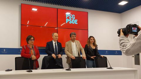 Rueda de prensa del PSOE en la Diputación ourensana