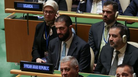 Ahmed al Sharaa, este martes en la Asamblea General de la ONU