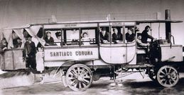 La de Compostela a Coru�a fue la principal l�nea de transporte que mont� el empresario.