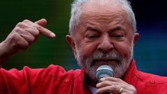 El expresidente de Brasil y candidato del Partido de los Trabajadores, Lula da Silva, en un mitin en Sao Paulo el pasado 24 de septiembre