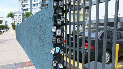 Cajetines de seguridad para llaves de un piso tur�stico (foto de archivo).