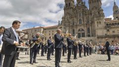 Foto de archivo de una actuaci�n de la Banda en el plaza del Obradoiro