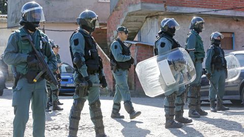 Operacin antidroga de la Guardia Civil en el poblado del Vao