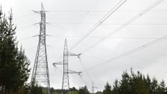 Redes de alta tensin en Galicia, en foto de archivo