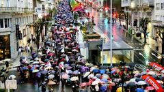 Imagen de una de las manifestaciones de Vitrasa en el mes de febrero