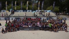 Finalistas del torneo de balonmano playa en Muros