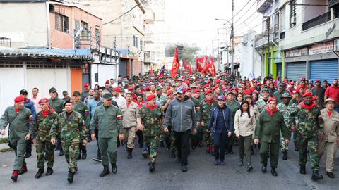 Nicol�s Maduro, durante la conmemoraci�n del 27.� aniversario del fallido golpe de Estado de Ch�vez