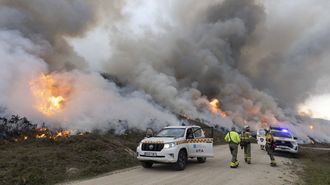 Imagen del incendio de ayer