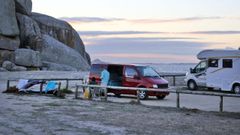 Autocaravanas en el aparcamiento de Con Negro, en una imagen de archivo