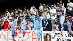 La afici�n arropa al Celta
