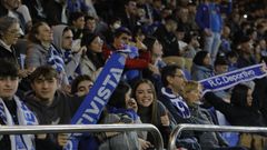 Seguidores del Deportivo, durante el �ltimo partido en Riazor contra el Tarazona