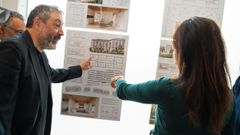 Imagen de la presentaci�n esta semana de las tres ofertas elegidas por la Xunta para la construcci�n de 140 viviendas en Ames.
