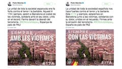 Los dos tuits originales de S�nchez