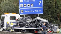 Aparatoso accidente en Teo
