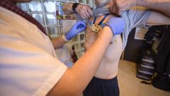 Imagen de archivo de la monitorizaci�n de un paciente cardiovascular.