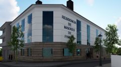 Recreaci�n virtual de la fachada de la futura residencia de Pant�n, tal como est� dise�ada en el proyecto