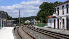 La estaci�n de tren de Catoira, entre Vilagarc�a y Pontecesures