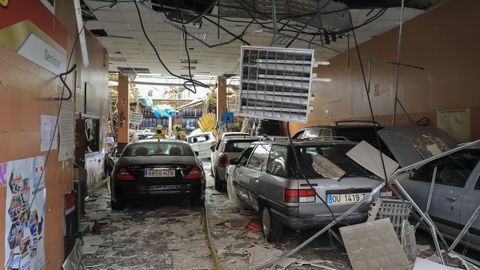 Explosin en un taller de vehculos en Doutor Teixeiro