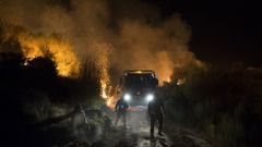 El incendio de Cualedro, anoche