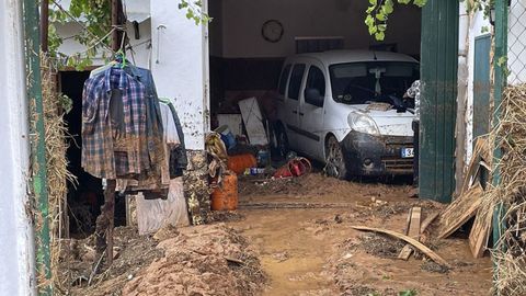 Imagen de una vivienda en Bueanche de Alarcn, en Cuenca, daada por la DANA de este fin de semana.