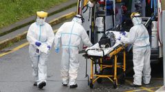 Entrada del �rea de Urgencias el hospital Montecelo,. en Pontevedra