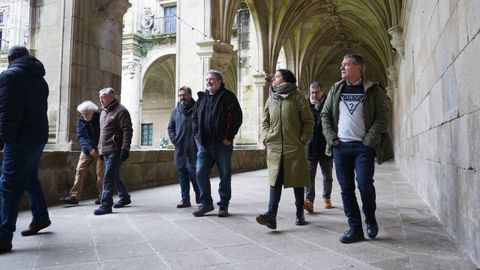 Visita de representantes del BNG a Celanova.