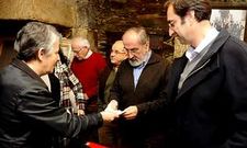 Veloso y Zaera, junto a Sari Alabau al t�rmino de la presentaci�n de la candidatura.