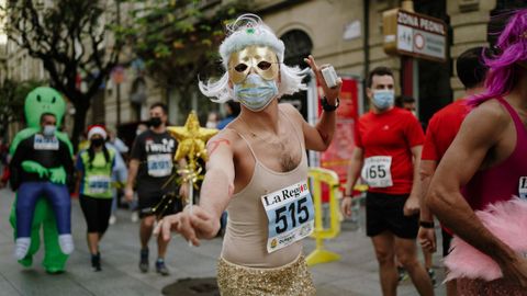 Carreras de San Silvestre en Ourense.La capital ourensana disfrut del ambiente festivo de su particular prueba de fin de ao