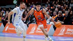 Caio Pacheco e Ingus Jakovics en el duelo entre el Leyma y el Palencia en el Coliseum.