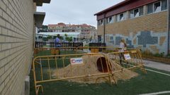 Obras en el colegio de Portonovo
