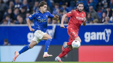 Pablo Agud�n y Moncayola, durante el Real Oviedo-Osasuna
